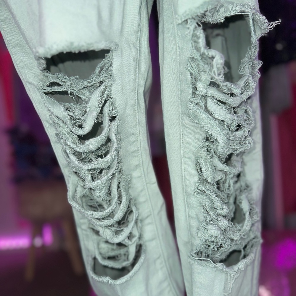 Fashionova ripped flare out out jeans